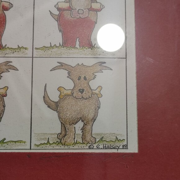 Art Print Dog Transformations Framed Cartoon Fire Hydrant Wooden Frame Whimsical - Picture 12 of 12